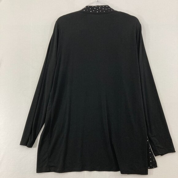 New Quacker Factory Jacket Large Open Front Embellished Stretch Elegant - Picture 8 of 9